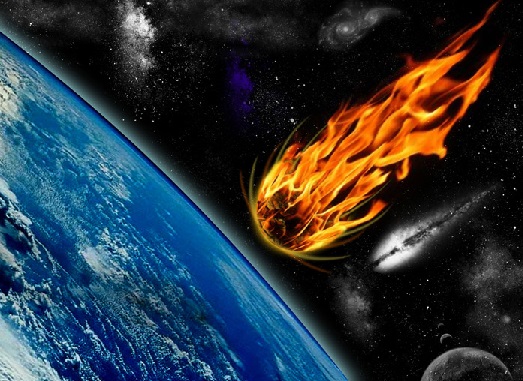 地球に落下する隕石とテクタイト